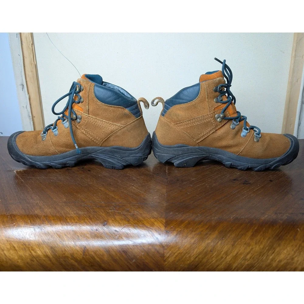 Keen Pyrenees Hiking‎ Men's 10 Brown Orange Suede Leather Lace Up work boots - Picture 5 of 8